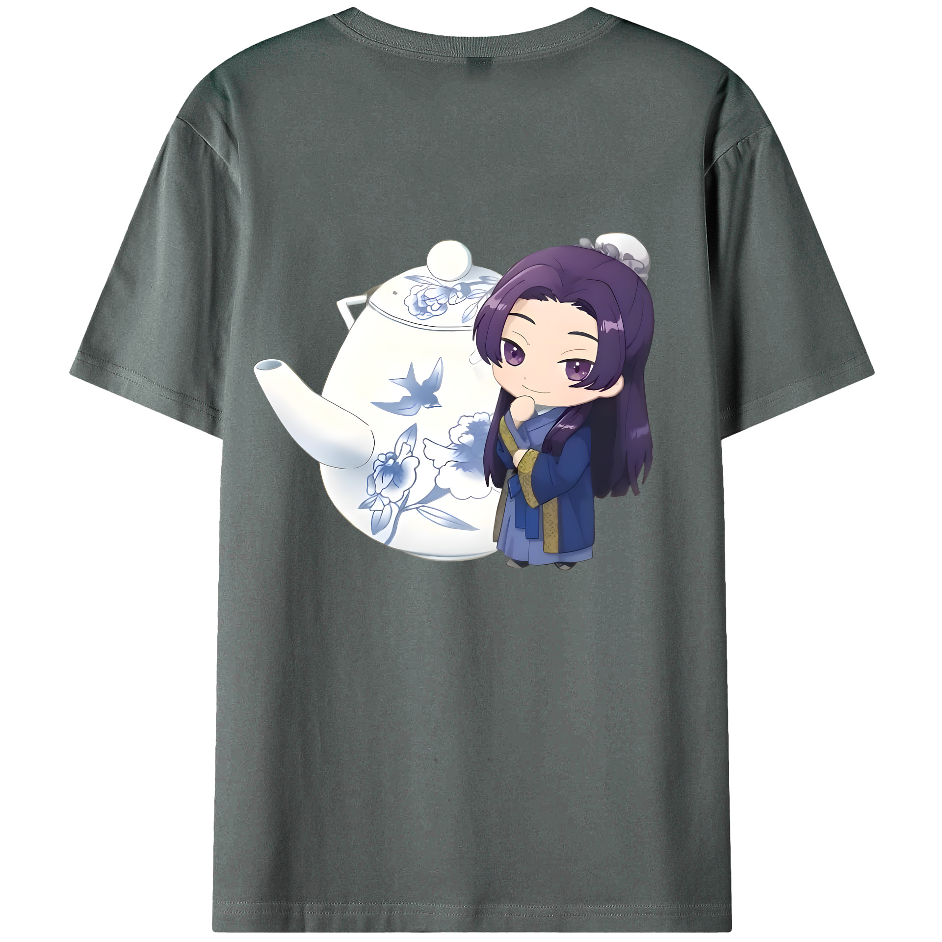 （画像用） 薬屋のひとりごと The Apothecary Diaries 綿100％ メンズ半袖Tシャツ（バックプリント） 通気性